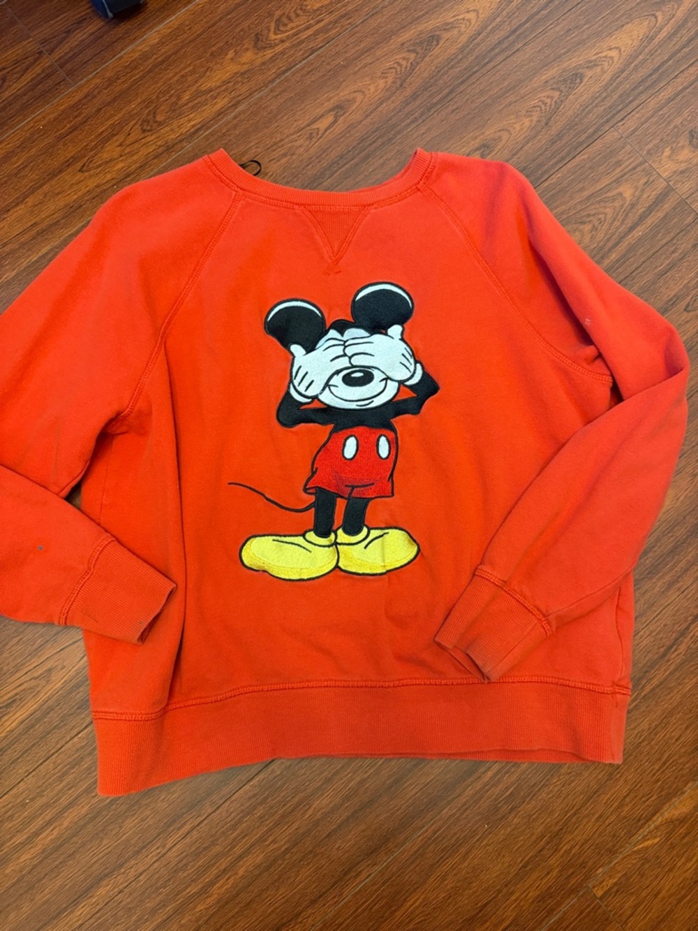 H&M Red Mickey Mouse Graphic Sweatshirt - Picture 1 of 9